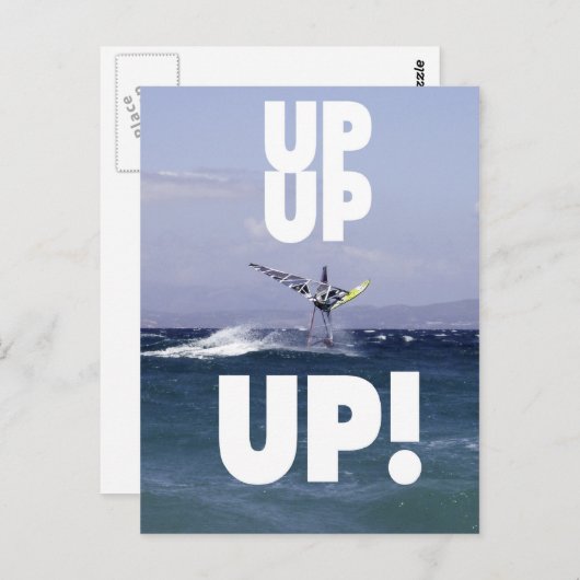 Windsurfer dans la carte postale aérienne (Devant / Derrière)