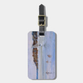 Windsurfer en Bathers Bagagelabel (Voorkant verticaal)