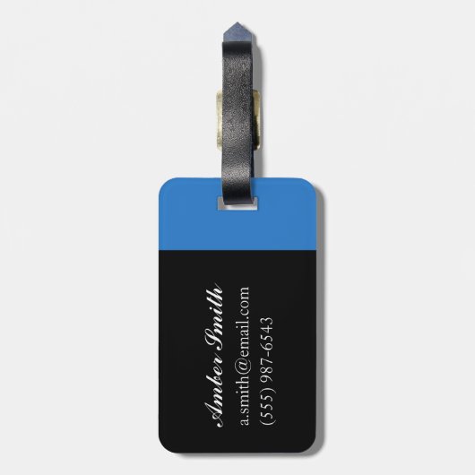Windsurfer en Bathers Bagagelabel (Achterkant verticaal)