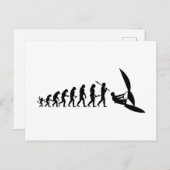 Windsurfer Evolutionstheorie des Wassersport Briefkaart (Voorkant / Achterkant)