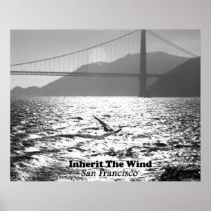 Windsurfer in San Francisco Bay Poster