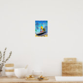 WindSurfer sur Ocean Waves Poster Paper (Matte) (Cuisine)
