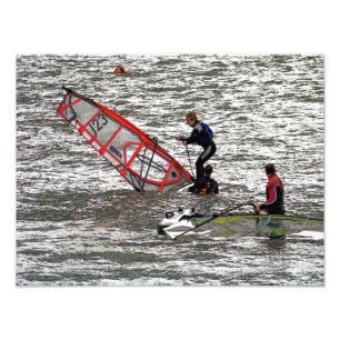 WINDSURFERS FOTO AFDRUK