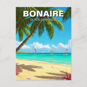 Windsurfers in Bonaire Nederlands Caribisch gebied Briefkaart