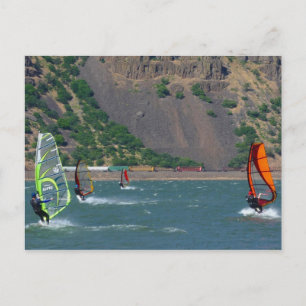 Windsurfers op de Hood Briefkaart