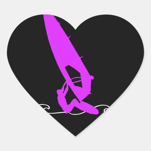 WINDSURFING HART STICKER (Voorkant)