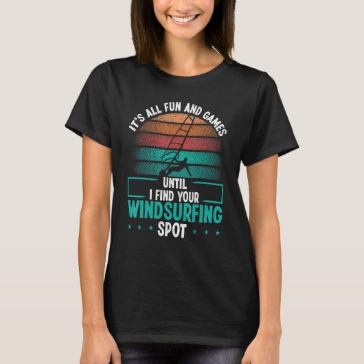 Windsurfing Spot Windsurf Board Funny Windsurfer S T-shirt (Voorkant)