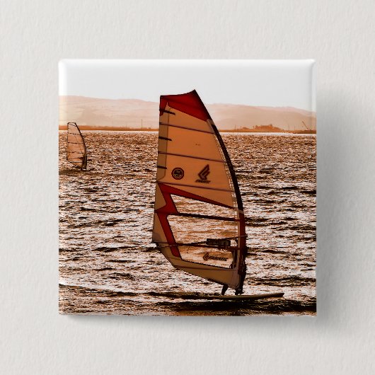 WINDSURFING VIERKANTE BUTTON 5,1 CM (Voorkant)
