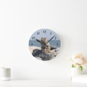 Windswept Cat Ronde Klok (Huis)