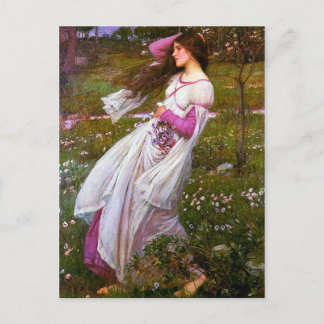 Windswept door John William Waterhouse Briefkaart