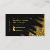 Windswept Glitter Black en Gold Perfume Visitekaartje (Achterkant)