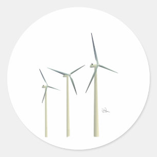 Windturbine Ronde Sticker