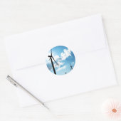 Windturbine Ronde Sticker (Envelop)