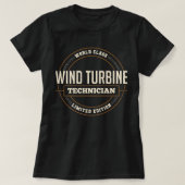 Windturbine-technicus van wereldklasse Tech Funny T-shirt (Design voorkant)