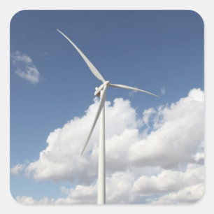 Windturbine Vierkante Sticker