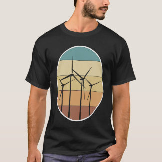 windturbineenergie met terugloop t-shirt