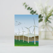 windturbines briefkaart (Staand voorkant)