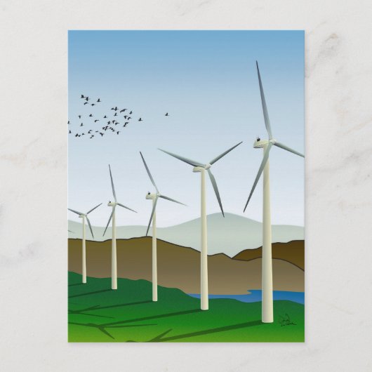 windturbines briefkaart (Voorkant)