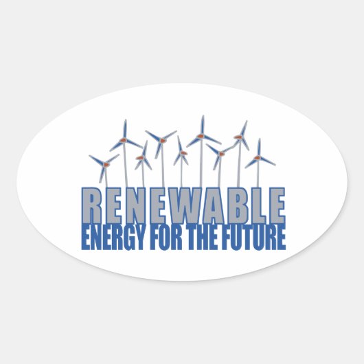 windturbines ovale sticker (Voorkant)