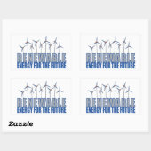 windturbines rechthoekige sticker (Vel)