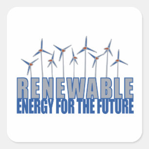 windturbines vierkante sticker