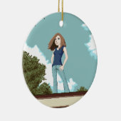 windvlaag keramisch ornament (Rechts)