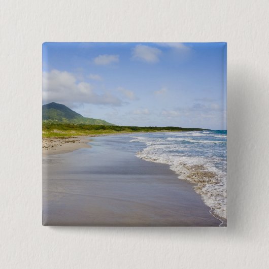 Windward Beach, Nevis Vierkante Button 5,1 Cm (Voorkant)