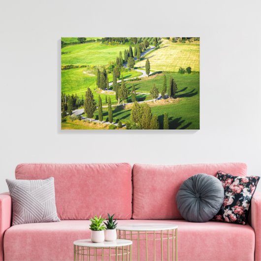 Windweg met cilindervormige voering in Toscane Canvas Afdruk (Insitu (Woonkamer))