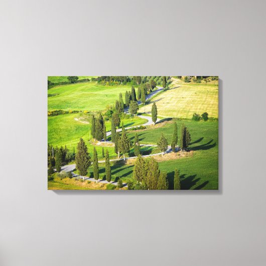 Windweg met cilindervormige voering in Toscane Canvas Afdruk (Voorkant)