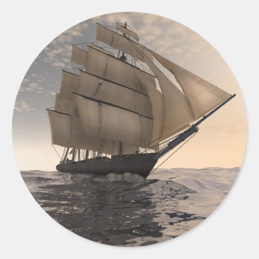 Windwinden Ronde Sticker (Voorkant)