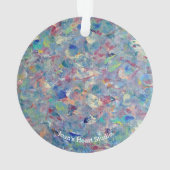 Windy Blue Ornaments Ornament (achterkant)