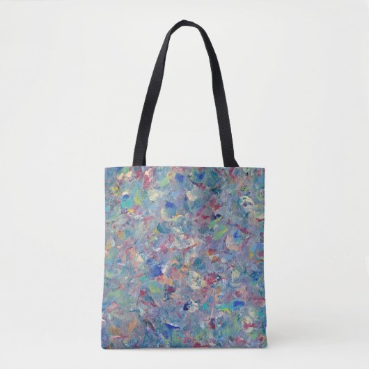 Windy Blues Abstracte kunst Canvas tas (Voorkant)