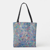 Windy Blues Abstracte kunst Canvas tas (Achterkant)