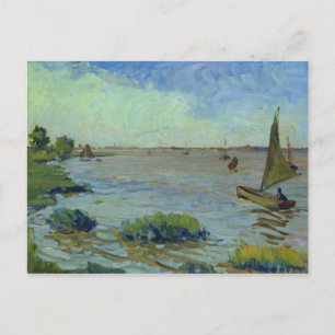 Windy Day on the Elbe, 1911 Briefkaart