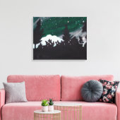 Windy Evergreen Night: Canvas Standaard Grootte Afdruk (Insitu (Woonkamer))