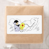 Windy Kite Flying Day Étiquette (En situation)