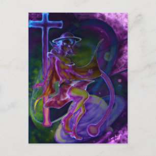 Windy Saturn Psychedelic Briefkaart