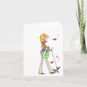 Windy Walking Femmes Carte pour notes