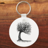 windzwepboom van leven sleutelhanger (Voorkant)
