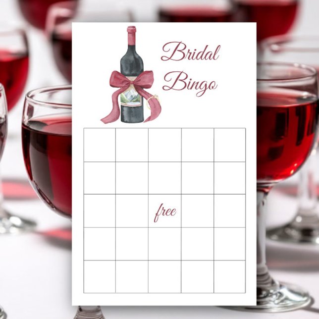 Wine and Bow Bridal shower bingo game (Creator heeft geüpload)