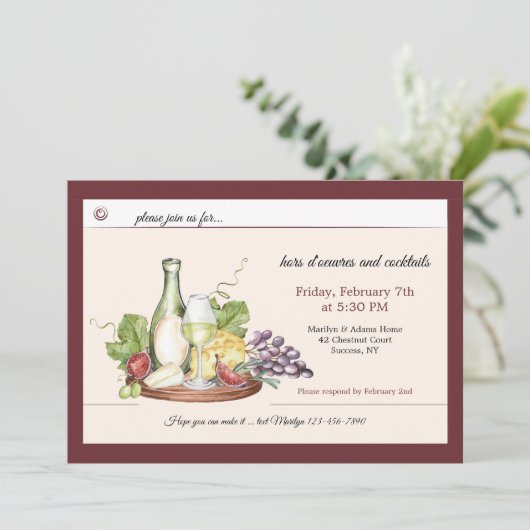 Wine and Cheese Invitation (Debout devant)