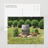 Wine Barrel Garden Decor, Chateau Morrisette, VA Briefkaart (Voorkant / Achterkant)