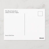 Wine Barrel Garden Decor, Chateau Morrisette, VA Briefkaart (Achterkant)