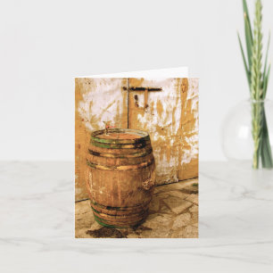 Wine Barrel Notecard Kaart