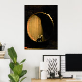 Wine Barrel Poster (Thuiskantoor)