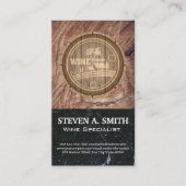 Wine Barrel Wood Marmer Visitekaartje (Voorkant)