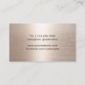 Wine Bartender Sommelier Luxury Gold Metallic Visitekaartje (Achterkant)