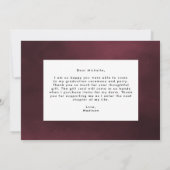 Wine Berry Waterverf Crystals Foto Afstuderen Bedankkaart (Achterkant)