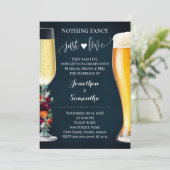 Wine Blue Niets Fancy Bubble Brew Weddenschap Uitn Save The Date (Staand voorkant)