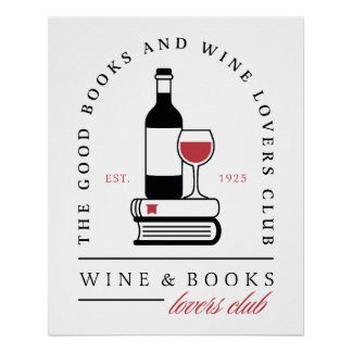 Wine book club funny dark romance reader aesthetic perfect poster